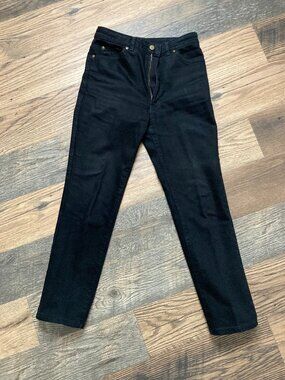 Big John  Vtg Extra Black Stretch Jeans Womens 29x28Made In Japan Slim Fit Denim